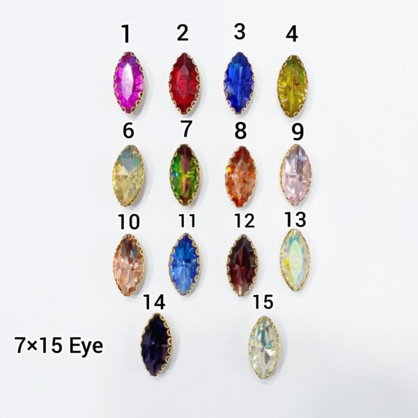 EYE STONES 7*15mm (12 PCS PACK)